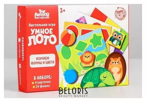 Умное лото "Изучаем форму и цвет", 24 фишки