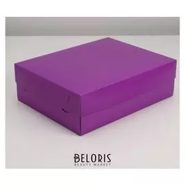 Упаковка на 12 капкейков, фиолетовая, 32,5 х 25,5 х 10 см