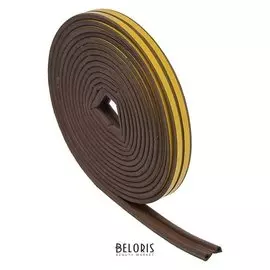 Уплотнитель резиновый Tundra Krep, профиль Р, размер 5.5 х 9 мм, коричневый, в упаковке 10 м