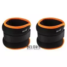 Утяжелитель неопреновый 0,5 кг (Вес пары 1 кг), цвет чёрный/оранжевый