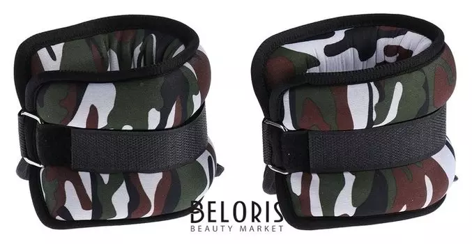 Утяжелитель неопреновый 1 кг (Вес пары 2 кг), цвет милитари