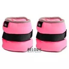 Утяжелитель неопреновый 1 кг (Вес пары 2 кг), цвет розовый