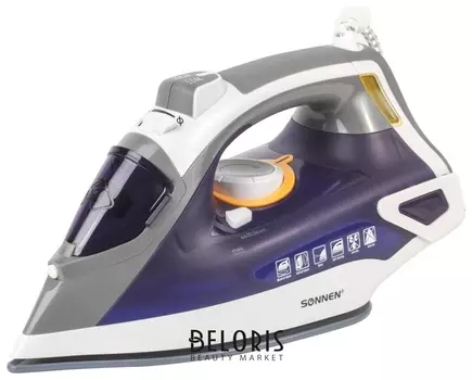 Утюг SONNEN SI-240, 2600 Вт, керамическое покрытие, антикапля, антинакипь, фиолетовый, 453507