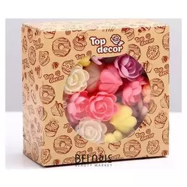 Вафельные розы малые, сложные, 70 шт