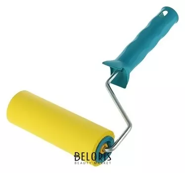 Валик прижимной "Акор" эксперт, резина, 150 мм, ручка D=6 мм, D=45 мм, покрытие 8 мм