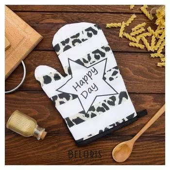 Варежка этель Love Life "Happy" 26*16 см, 100% п/э