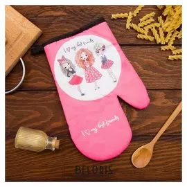 Варежка этель Love Life "Подружки" 26*16 см, 100% п/э