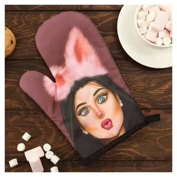 Варежка этель Love Life "Пушистая" 26*16 см, 100% п/э