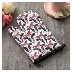 Варежка доляна "Коровы"цв.розовый 26*16 см, 100% п/э