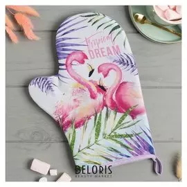 Варежка-прихватка "Tropical Dream" 20х28см,35% х/л,65% п/э,ватин 250г/м2