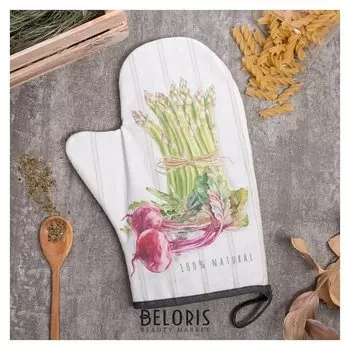 Варежка-прихватка "Vegetable" 20х28см,саржа, 100% х/л, ватин 250г/м2
