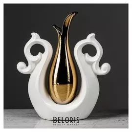 Ваза "Амфора", белый цвет, 28 см