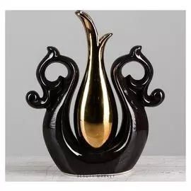 Ваза "Амфора", чёрный цвет, 26 см