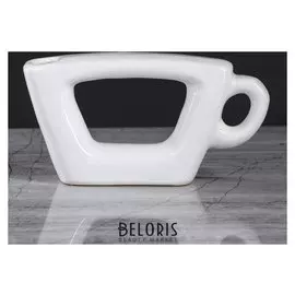 Ваза "Чашка", белый цвет, 7 см