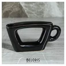 Ваза "Чашка", чёрный цвет, 7 см