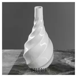 Ваза "Данара" глянец, белая, 36 см