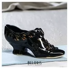 Ваза для конфет "Туфелька" черная, лепка