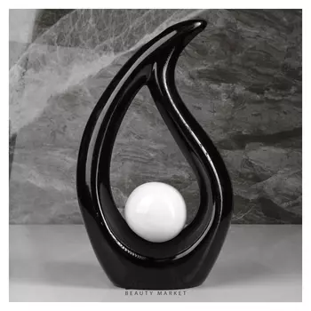 Ваза "Факел", чёрный цвет, 30 см