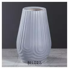 Ваза "Геометрия" серая. 18 см