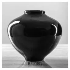 Ваза "Юла", чёрный цвет, 20 см