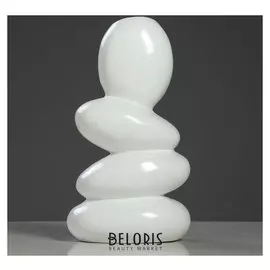 Ваза "Камни", белый цвет, 30 см