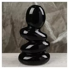 Ваза "Камни", чёрный цвет, 29 см