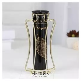 Ваза керамика настольная "Гауди" 10*18,5 см, чёрная