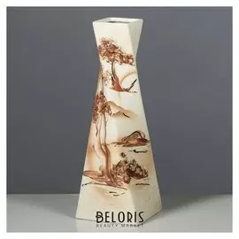 Ваза напольная "Эквилибриум", бежевая, 40 см