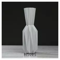 Ваза напольная "Кристалл", глянец, серая, 50 см