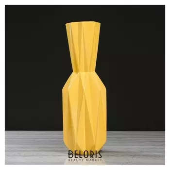 Ваза напольная "Кристалл", жёлтая, 50 см