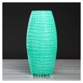 Ваза напольная "Макраме", мятный, 40 см