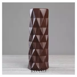 Ваза напольная "Поли", муар, коричневая, 40 см