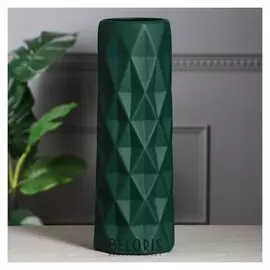 Ваза напольная "Поли" зеленый, муар, 40 см