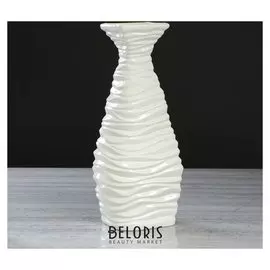 Ваза напольная "Шарпей", глазурь, белая, 41 см