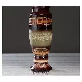 Ваза напольная "Вента олимп", декор, цвет зелёный, 40 см