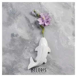 Ваза настенная "Рыба" белая, 26 см