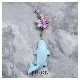 Ваза настенная "Рыба", голубая глазурь, 25 см