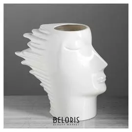 Ваза настольная "Афродита", глянец, белая, 24 см