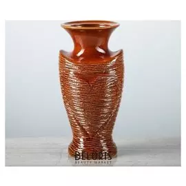 Ваза настольная "Амур", коричневая, 20 см