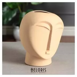 Ваза настольная "Будда", цвет бежевый, 21.5 см