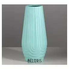 Ваза настольная "Геометрия", бирюзовая, 30 см