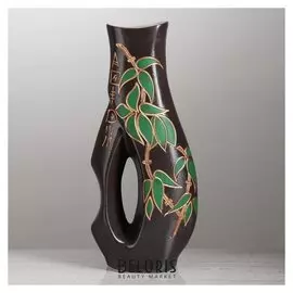 Ваза настольная "Гретта", бамбук, цвет коричневый, 39 см