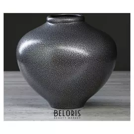 Ваза настольная "Юла", серебристая, 21 см