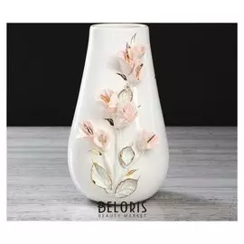 Ваза настольная "Калинка", цветная лепка, цветы, 23 см