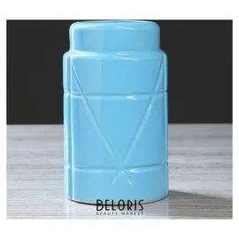 Ваза настольная "Карандашница" голубая, 15 см