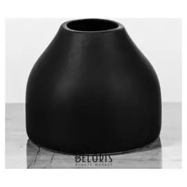 Ваза настольная "Кемер", матовая, чёрная, 9 см