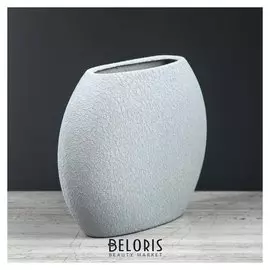 Ваза настольная "Классика", шёлк, серая, 20 см