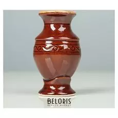 Ваза настольная, коричневая, 9 см