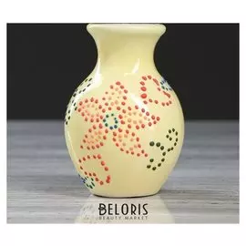 Ваза настольная "Крынка", глазурь, жёлтый цвет, 11 см