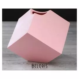 Ваза настольная "Куб", розовая, 12 см